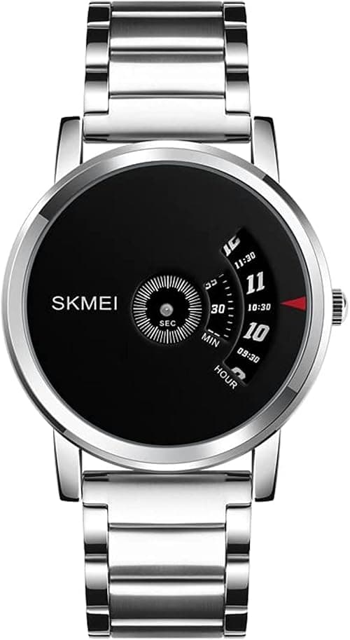 SKMEI Quartz Watches For Men,Stylish Casual Business Mens Dress Minimalist Wristwatch Chronograph Stainless Steel Waterproof Sports on Amazon.ae - Price Tracker