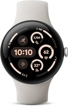 Google Pixel Watch 3 (45mm) Latest Model - Android Smartwatch, Heart Rate Tracking, Fitbit Advanced Running, Fitness Insights, 24-Hour Battery - Polished Silver Aluminum Case - Porcelain Band - Wi-Fi - Amazon.ae Price Tracker