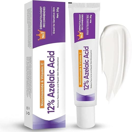 HIQUAY Azelaic Acid Serum, 12% Azelaic Acid Enhancer Cream, Hyaluronic Acid Serum and Niacinamide Facial Treatment, For Redness, Dark Spots, Rosacea, And Pore Cleansing (1 Pcs) on Amazon.ae - Price Tracker