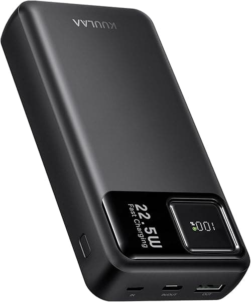 Kuulaa Power Bank 20000mAh, Portable Charger 22.5W Fast Charging, Battery Pack Powerbank 2 Outputs 2 Input with LED Display Compatible with iPhone 17 16 15 14 13 12 Samsung iPad on Amazon.ae - Price Tracker
