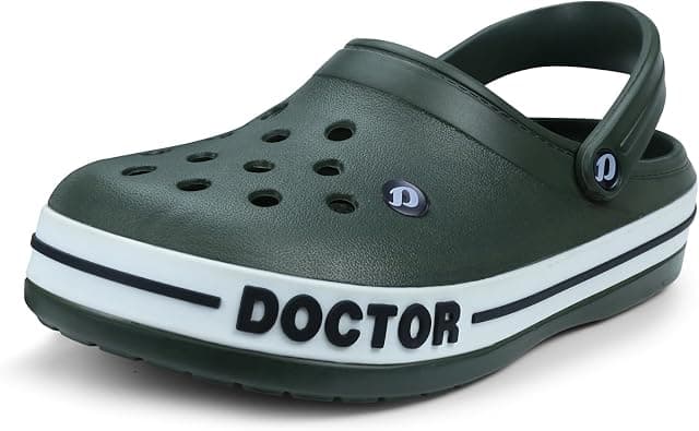 DOCTOR EXTRA SOFT Men's Ultra Soft Casual Clogs/Sandals with Adjustable Back Strap for Adult | Comfortable & Light Weight | Stylish & Anti-Skid | Waterproof & Everyday Use Mules for Gents/Boys D-502 على Amazon.ae - متتبع الأسعار