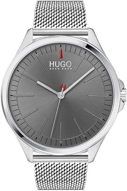 HUGO #Smash Men's Quartz Stainless Steel and Mesh Bracelet Casual Watch - Best Deal Finder