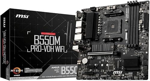 MSI B550M PRO-VDH WiFi ProSeries Motherboard (AMD AM4, DDR4, PCIe 4.0, SATA 6Gb/s, M.2, USB 3.2 Gen 1, Wi-Fi, D-SUB/HDMI/DP, Micro-ATX) on Amazon.ae - Price Tracker