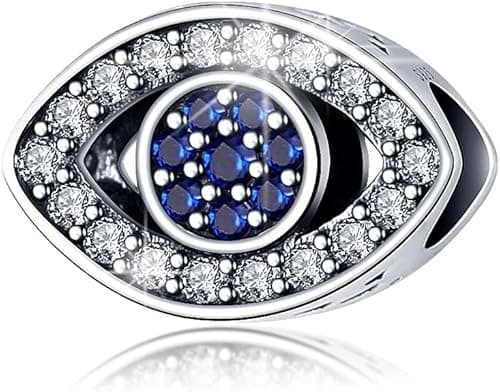 MAKINGTEC Crystal Blue Evil Eye Bead Charm Lucky Charms fits Pandora Charms Bracelets for Woman 925 Sterling Silver Dangle Pendant Bead, Girl Jewelry Beads Gifts for Women Bracelet&Necklace, One size on Amazon.ae - Price Tracker