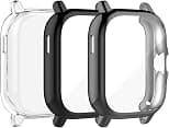 TenCloud Cases Compatible with Amazfit GTS 2/GTS 2e Smartwatch Men Women Watch Case Soft TPU Shockproof Bumper Cover Screen Protector Case for Amazfit GTS 2/GTS 2e Only (Black+Gray+Clear) - Best Deal Finder