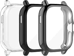 TenCloud Cases Compatible with Amazfit GTS 2/GTS 2e Smartwatch Men Women Watch Case Soft TPU Shockproof Bumper Cover Screen Protector Case for Amazfit GTS 2/GTS 2e Only (Black+Gray+Clear) - Best Deal Finder