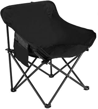 HALAYAYA Camping Folding Chair Portable Folding Beach Chair Multi-Purpose Lightweight Chair for Outdoor Travel Picnic Hiking With Carry Bag (M-black) على Amazon.ae - متتبع الأسعار