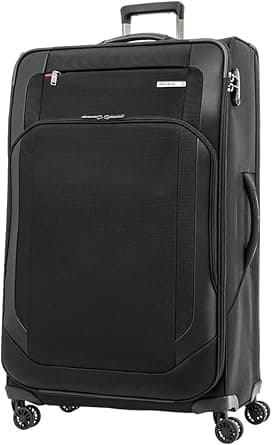 Samsonite Hexel Suitcase, 4 Spinner Wheels, 100% Nylon, TSA Lock|Trifold Garment Bag|Shoe Bag|Expandable|Front Storage Compartment|Top Storage Pocket - 10 Years International Warranty on Amazon.ae - Price Tracker