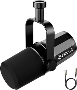 FDUCE SL40X XLR Dynamic Microphone for Vocal Recording, Podcasting, Gaming, Live Streaming&Broadcasting, All Metal Cardioid Mic, Voice-Isolating Technology -Black على Amazon.ae - متتبع الأسعار