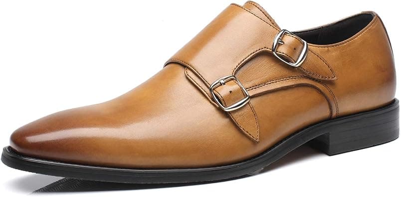 La Milano Men Dress Shoes Lace Up Oxford Classic Plain Toe Modern Formal Leather Shoes for on Amazon.ae - Price Tracker