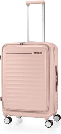 American Tourister Frontec Suitcase, Double Spinner Wheels, Hard Top, Polycarbonate|Expandable|Book Opening|Shock Absorbing Wheels|TSA 008|DuoSaf™ Security Zipper - 3 Years International Warranty على أمازون - دليلك لأفضل العروض
