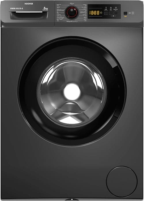 Hoover 6Kg Front Load Washing Machine, Fully Automatic,15 Programs, Abaya Wash, Anti-Allergy, Child Safety Lock, Eco-Logic System, Made in Turkey, 1 Year Warranty, Grey - HWM-V610-S(Amazon Exclusive) on Amazon.ae - Price Tracker