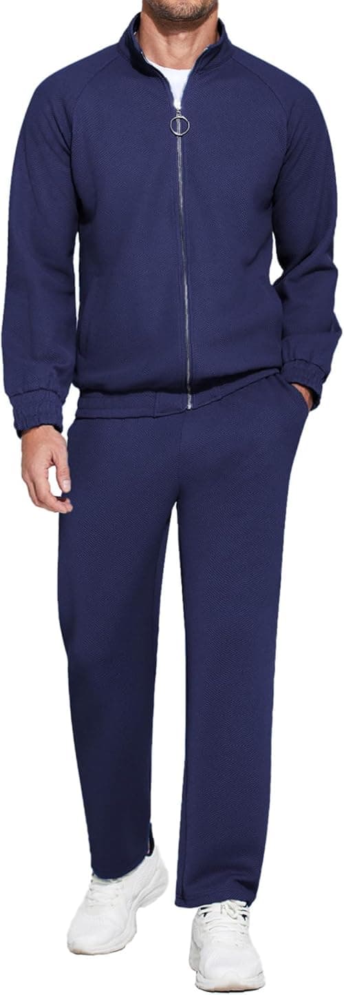 COOFANDY Mens 2 Piece Tracksuit Casual Sweatsuits Full Zip Track Suits Jogging Athletic Suit Sets on Amazon.ae - Price Tracker