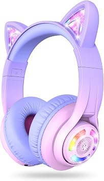 iClever Children's Bluetooth Headphones, 74/85 dBA Volume Control, 50 Hours Playtime, Bluetooth 5.2, Children's Headphones with Microphone for School/Tablet/Mobile Phone/PC on Amazon.ae - Price Tracker
