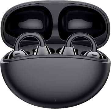 Clip Earbuds Open Ear Headphones Wireless Earphones Bluetooth 6.0, 12mm Dynamic Drivers, 20 Hours Sports Ear buds, Air Conduction Headphones Compatible with iPhone & Android, Black على Amazon.ae - متتبع الأسعار