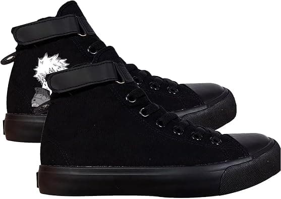 Anime MHA Shoes Unisex Canvas Sneakers High Top Lace ups Bakugou Katsuki Todoroki Shoto Hawks Dabi Shoes on Amazon.ae - Price Tracker