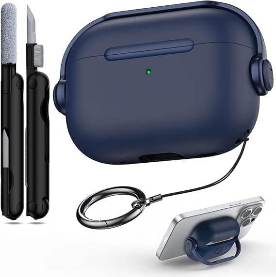 R-fun for Airpods Pro 3 Case with Secure Lock & Cleaning Kit, Music Headset Earphone Protective Case Cover Compatible with Airpods Pro 3,Navy Blue on Amazon.ae - Price Tracker