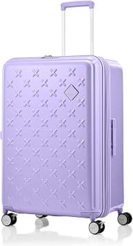 American Tourister Sparky Suitcase, Check-In Size 75 cm / 28 inch, 4 Spinner Wheels, Hard Top, Polycarbonate, Lilac|Expandable|TSA 008|DuoSaf™ Security Zipper - 3 Years International Warranty على Amazon.ae - متتبع الأسعار