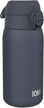 ION8 Lightweight Steel Kids Water Bottle, 400ml/13oz, Non-Insulated, Leak Proof, Easy to Open, Secure Lock, Dishwasher Safe, Fits Cup Holders, Carry Handle, Metal Water Bottle, Ash Navy - Amazon.ae Price Tracker