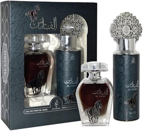 My Perfumes AL FARIS from ARABIYAT 2 Pieces Perfume Gift Set for Unisex - 100 ml Eau De Parfum and 200 ml Perfume Spray on Amazon.ae - Price Tracker