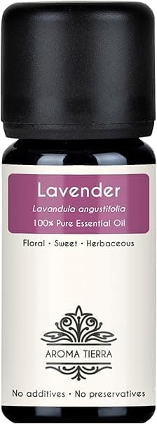 Aroma Tierra Lavender Essential Oil (France) 10ml – 100% Pure & Natural – Calming Floral Aroma for Sleep, Relaxation, Skin & Hair, Diffuser & Bath, Massage on Amazon.ae - Price Tracker