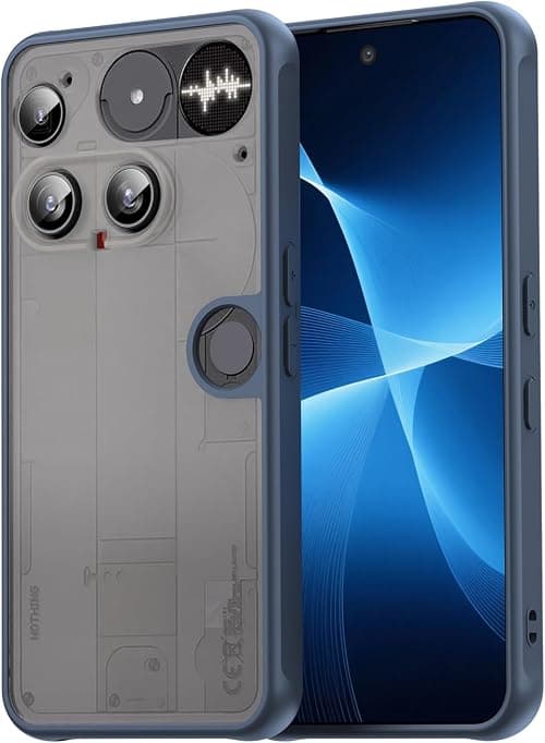PanXCase Case for Nothing Phone (3), Matte Transparent Shockproof Military Grade Protection (Blue) on Amazon.ae - Price Tracker