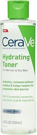 CeraVe Hydrating Toner for Face Non-Alcoholic with Hyaluronic Acid, Niacinamide, and Ceramides for Sensitive Dry Skin, Fragrance-Free Non Comedogenic, Full Size, 6.80 Ounce (Pack of 1) on Amazon.ae - Price Tracker