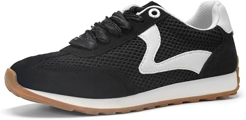 LUCKY STEP Women's Fashion Sneakers Trendy Tennis Shoes Neutral Stylish Retro Trainers Casual Running Walking Shoes على Amazon.ae - متتبع الأسعار