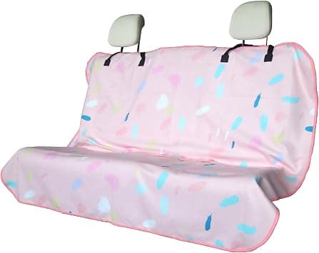 Back Seat Cover for Car Trucks Van SUV Jeep,Waterproof Rear Bench Towel Seat Covers for Dogs and Kids,Automotive Backseat Protector(Pink Marbling) على Amazon.ae - متتبع الأسعار