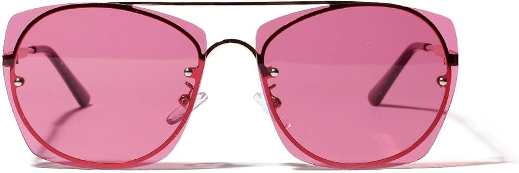 Alloy Frameless Sunglasses UV Protection Orotund Frame Coloring Lenses for Travel Drive Outdoors Sunglasses for Women (Color : Red) on Amazon.ae - Price Tracker