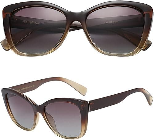 PolarSpex Cat Eye Sunglasses for Women - Trendy & Polarized Oversized Womens Sunglasses - Fashionable Shades for Women on Amazon.ae - Price Tracker