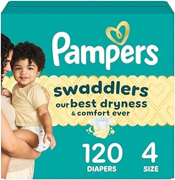 Pampers Swaddlers Active Baby Diaper Size 4 120 Count - Amazon.ae Price Tracker