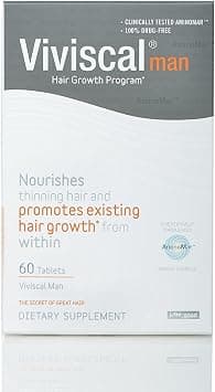 Viviscal Safe and Effective Hair Growth Dietary Supplement for Men - 60 Tablets على Amazon.ae - متتبع الأسعار