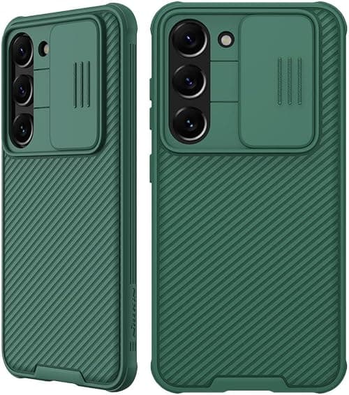 Samsung Galaxy S25 Case Cover Nillkin Camshield Pro Case With Slide Camera Lens Protection PC Back & TPU Frame Bumper Protection for Samsung Galaxy S25 (Green, Samsung Galaxy S25) على Amazon.ae - متتبع الأسعار