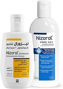 مجموعة العلاج الأساسي لفروة الرأس الدهنية - شامبو مضاد للقشرة بنسبة 2% 100 مل وشامبو تنظيف يومي لفروة الرأس الدهنية 200 مل من نيزورال - دليلك لأفضل العروض