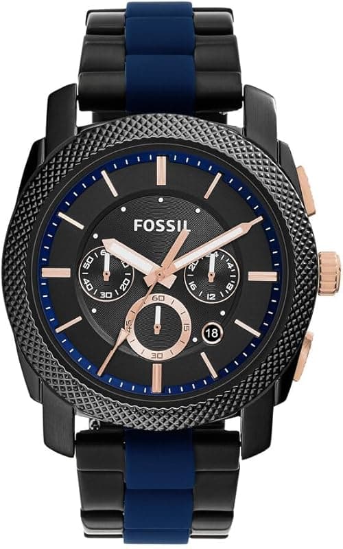 Fossil Machine Men's Watch with Stainless Steel or Leather Band, Chronograph or Analog Watch Display on Amazon.ae - Price Tracker