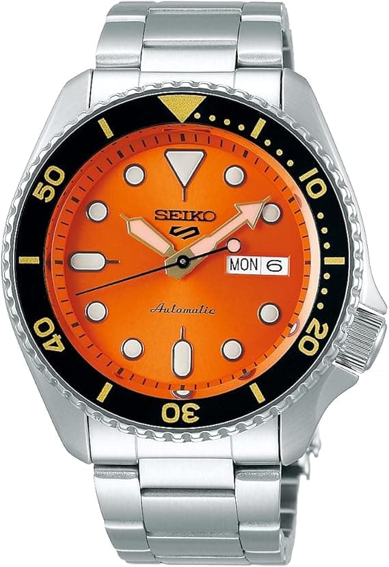 Seiko Men's Analogue Automatic Watch Seiko 5 Sports, Orange, 9K1, 9K1 on Amazon.ae - Price Tracker