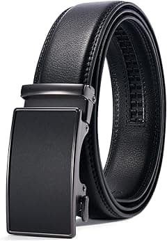28"-60"Men's Leather Ratchet Dress Belt Big And Tall With Automatic Buckle - Amazon.ae Price Tracker