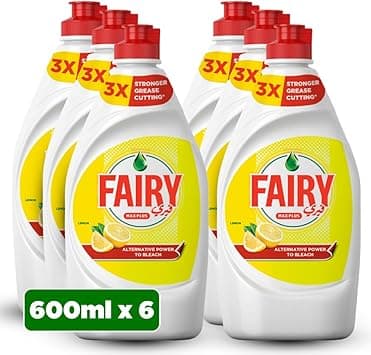 Fairy Plus Lemon Dishwashing Liquid Soap, Mega Box, Pack of 6, 6 x 600ml - Amazon.ae Price Tracker