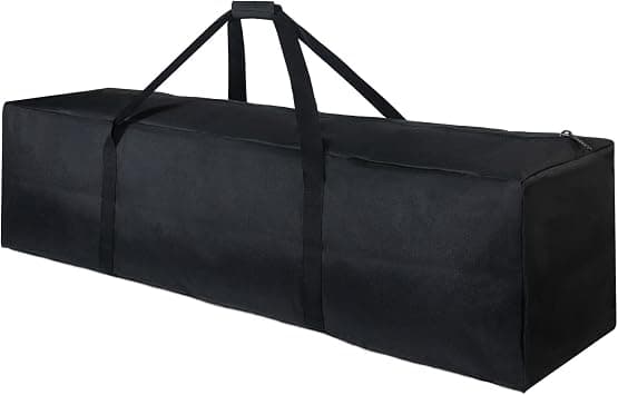 TOPDesign 1-Pack 46 Inch Extra Large Zippered Duffel Bag for Travel Camping Sports Equipment Storage, Waterproof Foldable Luggage Bag with Padded Handles (Black) on Amazon.ae - Price Tracker