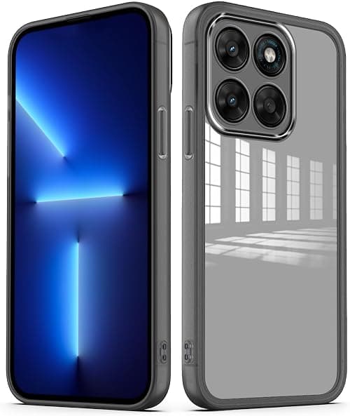 YUXING Case for Motorola Moto G77 / G67 Transparent Case with Rear Camera Protector Cover Very Thin and Shockproof Slim Case Back Cover – Black on Amazon.ae - Price Tracker