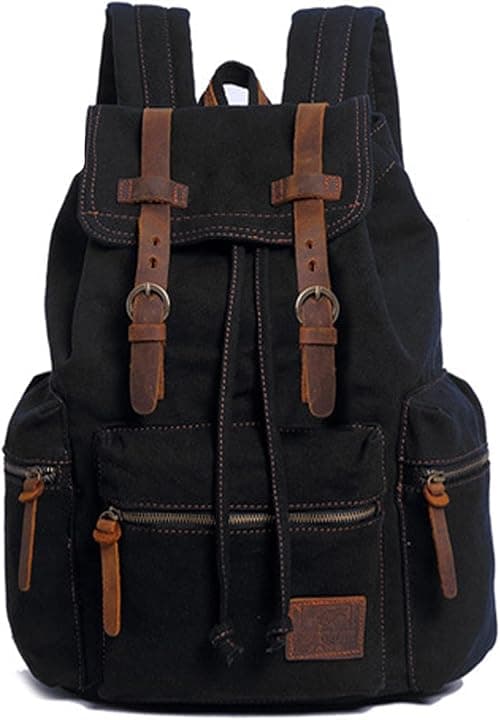 AUGUR High Capacity Canvas Vintage Backpack - for Camping Hiking Travel 12-17" Laptop على Amazon.ae - متتبع الأسعار