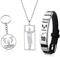 3PCS Messi Gifts for Boys Football Necklace for Adjustable Stainless Steel Adjustable Wristband Messi Football Kit Number 10 Cool Stuff for Boys Souvenir Footballs Fan Gifts - Amazon.ae Price Tracker
