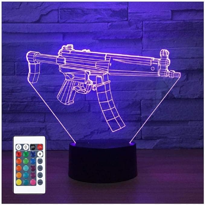 Cool Stuff for Your Room, 3D Night Light 7 Colors 16 Colors Changing, Table Desk Living Room Bedside Lamp, Birthday Kawaii Room Decor, RGB LED Night Light for Kids Boys Girls, Lamp USB Light Gun on Amazon.ae - Price Tracker