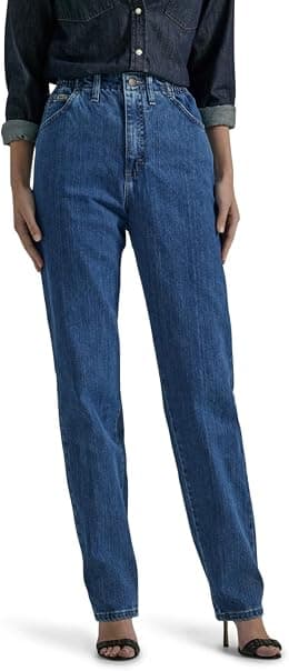 Lee Women's Relaxed-fit Side Elastic Tapered-leg Jean - Best Deal Finder