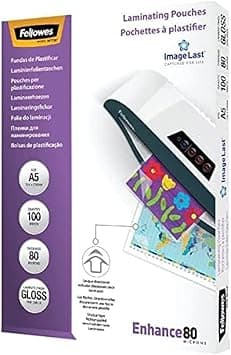 Fellowes Enhance A5 80 Micron Laminating Pouches (Pack of 100), Transparent, 5306002 - Amazon.ae Price Tracker