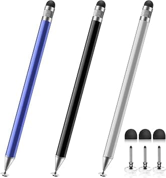 T Tersely 3-Pack 2-in-1 Stylus Pen for Touch Screens Black Smooth on Amazon.ae - Price Tracker