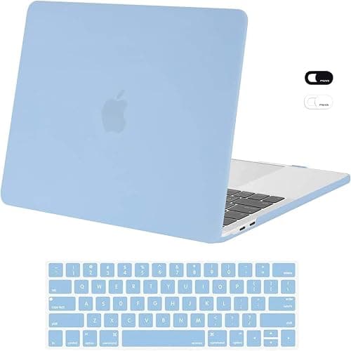 MOSISO Compatible with MacBook Pro 13 inch Case 2024 2023, 2022, 2021-2016 M2 M1 A2338 A2251 A2289 A2159 A1989 A1708 A1706, Plastic Hard Shell Case & Keyboard Cover Skin & Webcam Cover, Airy Blue on Amazon.ae - Price Tracker