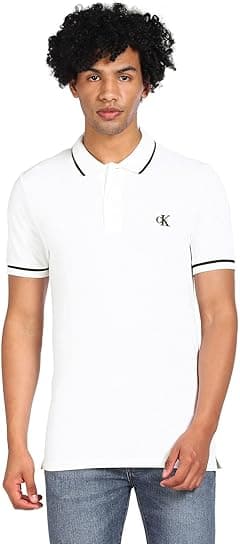 Calvin Klein Jeans Mens Tipping Slim Polo Polo Shirt - Amazon.ae Price Tracker