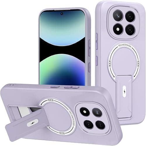 Case Compatible with Redmi Note 15 Pro Plus 5G 2 in 1【TPU+PC】Camera Protection Magnetic Kickstand Bracket Shockproof Purple على Amazon.ae - متتبع الأسعار